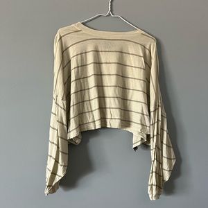 urban outfitters oversized, cropped, long sleeve t-shirt